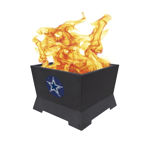 Blue Sky Outdoor Living Dallas Cowboys 22'' NFL Square Peak Patio Smokeless Fire Pit Medallion Series SFP22SQ-COWBOYS - main